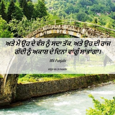 Picture 06 - ਜ਼ਬੂਰ 89:29 PANIRV - ਅਤੇ ਮੈਂ ਉਹ ਦੇ ਵੰਸ਼ - Bible Verse Picture