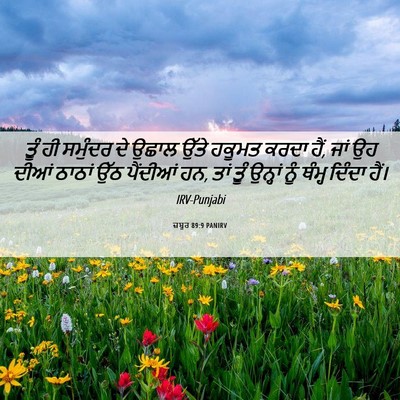 Picture 06 - ਜ਼ਬੂਰ 89:9 PANIRV - ਤੂੰ ਹੀ ਸਮੁੰਦਰ ਦੇ - Bible Verse Picture
