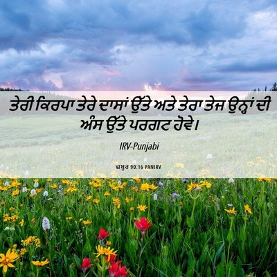 Picture 06 - ਜ਼ਬੂਰ 90:16 PANIRV - ਤੇਰੀ ਕਿਰਪਾ ਤੇਰੇ - Bible Verse Picture