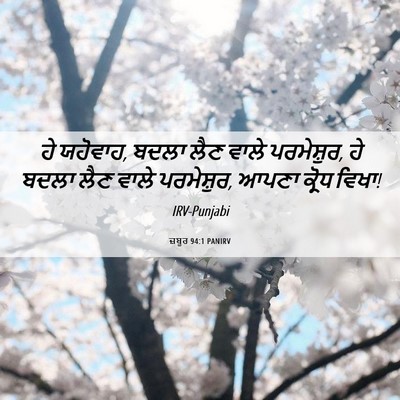 Picture 06 - ਜ਼ਬੂਰ 94:1 PANIRV - ਹੇ ਯਹੋਵਾਹ, ਬਦਲਾ ਲੈਣ - Bible Verse Picture