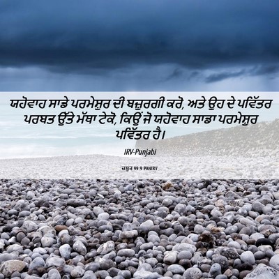 Picture 06 - ਜ਼ਬੂਰ 99:9 PANIRV - ਯਹੋਵਾਹ ਸਾਡੇ - Bible Verse Picture