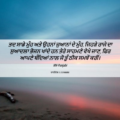 Picture 06 - ਦਾਨੀਏਲ 1:13 PANIRV - ਤਦ ਸਾਡੇ ਮੂੰਹ ਅਤੇ - Bible Verse Picture