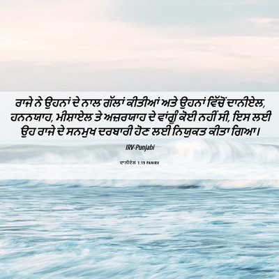 Picture 06 - ਦਾਨੀਏਲ 1:19 PANIRV - ਰਾਜੇ ਨੇ ਉਹਨਾਂ ਦੇ - Bible Verse Picture