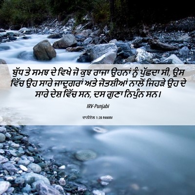 Picture 06 - ਦਾਨੀਏਲ 1:20 PANIRV - ਬੁੱਧ ਤੇ ਸਮਝ ਦੇ ਵਿਖੇ - Bible Verse Picture