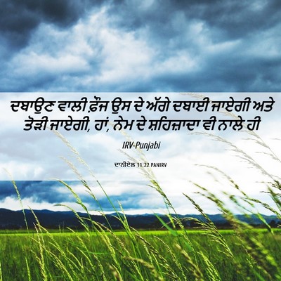 Picture 06 - ਦਾਨੀਏਲ 11:22 PANIRV - ਦਬਾਉਣ ਵਾਲੀ ਫ਼ੌਜ ਉਸ - Bible Verse Picture