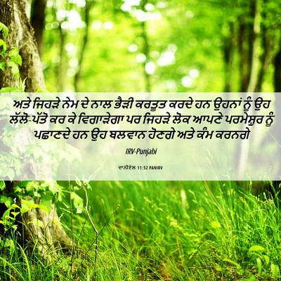 Picture 06 - ਦਾਨੀਏਲ 11:32 PANIRV - ਅਤੇ ਜਿਹੜੇ ਨੇਮ ਦੇ - Bible Verse Picture