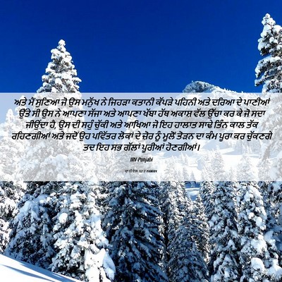 Picture 06 - ਦਾਨੀਏਲ 12:7 PANIRV - ਅਤੇ ਮੈਂ ਸੁਣਿਆ ਜੋ ਉਸ - Bible Verse Picture