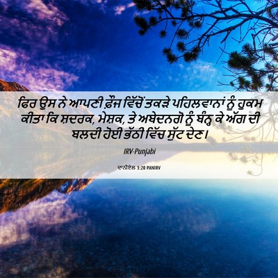 Picture 06 - ਦਾਨੀਏਲ 3:20 PANIRV - ਫਿਰ ਉਸ ਨੇ ਆਪਣੀ ਫ਼ੌਜ - Bible Verse Picture