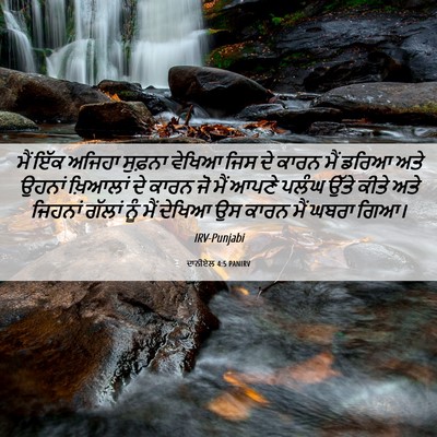 Picture 06 - ਦਾਨੀਏਲ 4:5 PANIRV - ਮੈਂ ਇੱਕ ਅਜਿਹਾ - Bible Verse Picture