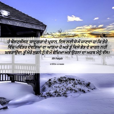 Picture 06 - ਦਾਨੀਏਲ 4:9 PANIRV - ਹੇ ਬੇਲਟਸ਼ੱਸਰ, - Bible Verse Picture