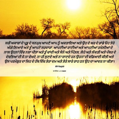 Picture 06 - ਦਾਨੀਏਲ 5:23 PANIRV - ਸਗੋਂ ਅਕਾਸ਼ਾਂ ਦੇ - Bible Verse Picture