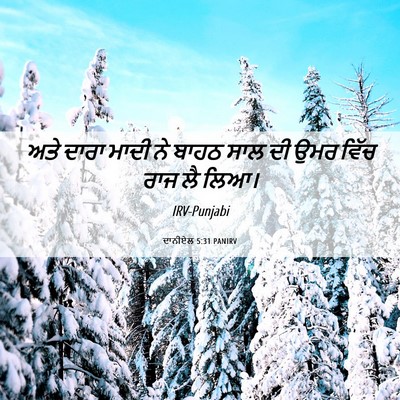 Picture 06 - ਦਾਨੀਏਲ 5:31 PANIRV - ਅਤੇ ਦਾਰਾ ਮਾਦੀ ਨੇ - Bible Verse Picture
