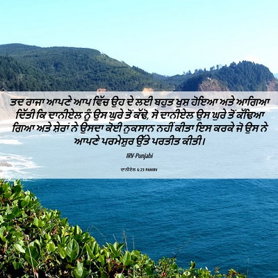 Picture 06 - ਦਾਨੀਏਲ 6:23 PANIRV - ਤਦ ਰਾਜਾ ਆਪਣੇ ਆਪ - Bible Verse Picture