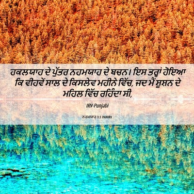 Picture 06 - ਨਹਮਯਾਹ 1:1 PANIRV - ਹਕਲਯਾਹ ਦੇ ਪੁੱਤਰ - Bible Verse Picture