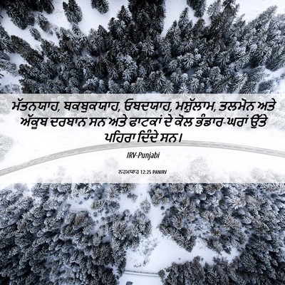 Picture 06 - ਨਹਮਯਾਹ 12:25 PANIRV - ਮੱਤਨਯਾਹ, ਬਕਬੁਕਯਾਹ, - Bible Verse Picture