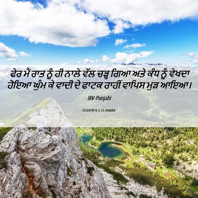 Picture 06 - ਨਹਮਯਾਹ 2:15 PANIRV - ਫੇਰ ਮੈਂ ਰਾਤ ਨੂੰ ਹੀ - Bible Verse Picture