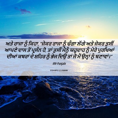 Picture 06 - ਨਹਮਯਾਹ 2:5 PANIRV - ਅਤੇ ਰਾਜਾ ਨੂੰ ਕਿਹਾ, - Bible Verse Picture