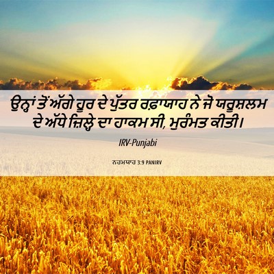 Picture 06 - ਨਹਮਯਾਹ 3:9 PANIRV - ਉਨ੍ਹਾਂ ਤੋਂ ਅੱਗੇ - Bible Verse Picture