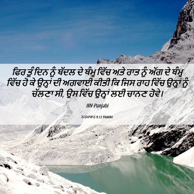 Picture 06 - ਨਹਮਯਾਹ 9:12 PANIRV - ਫਿਰ ਤੂੰ ਦਿਨ ਨੂੰ - Bible Verse Picture