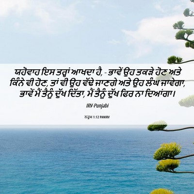Picture 06 - ਨਹੂਮ 1:12 PANIRV - ਯਹੋਵਾਹ ਇਸ ਤਰ੍ਹਾਂ - Bible Verse Picture