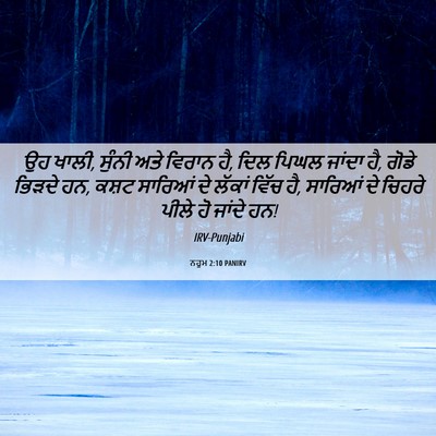 Picture 06 - ਨਹੂਮ 2:10 PANIRV - ਉਹ ਖਾਲੀ, ਸੁੰਨੀ ਅਤੇ - Bible Verse Picture