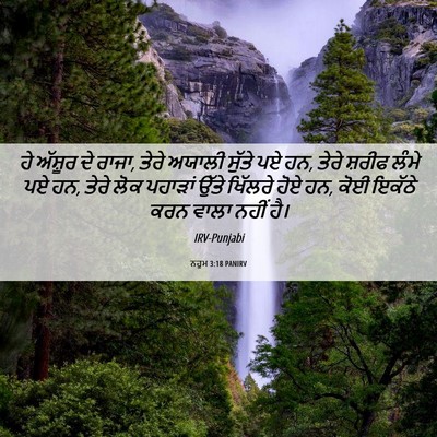 Picture 06 - ਨਹੂਮ 3:18 PANIRV - ਹੇ ਅੱਸ਼ੂਰ ਦੇ ਰਾਜਾ, - Bible Verse Picture