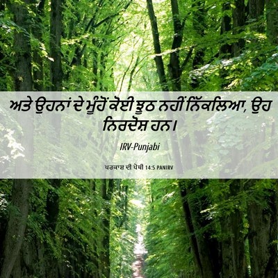 Picture 06 - ਪਰਕਾਸ਼ ਦੀ ਪੋਥੀ 14:5 PANIRV - ਅਤੇ ਉਹਨਾਂ ਦੇ - Bible Verse Picture