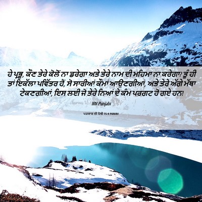 Picture 06 - ਪਰਕਾਸ਼ ਦੀ ਪੋਥੀ 15:4 PANIRV - ਹੇ ਪ੍ਰਭੂ, ਕੌਣ ਤੇਰੇ - Bible Verse Picture