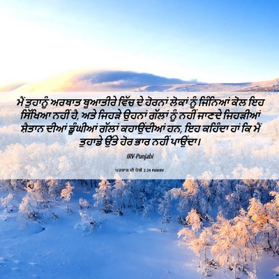 Picture 06 - ਪਰਕਾਸ਼ ਦੀ ਪੋਥੀ 2:24 PANIRV - ਮੈਂ ਤੁਹਾਨੂੰ ਅਰਥਾਤ - Bible Verse Picture