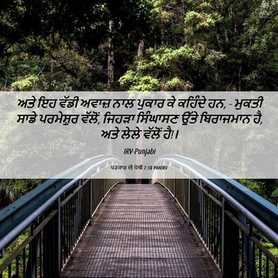 Picture 06 - ਪਰਕਾਸ਼ ਦੀ ਪੋਥੀ 7:10 PANIRV - ਅਤੇ ਇਹ ਵੱਡੀ ਅਵਾਜ਼ - Bible Verse Picture