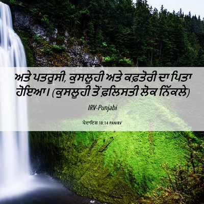 Picture 06 - ਪੈਦਾਇਸ਼ 10:14 PANIRV - ਅਤੇ ਪਤਰੂਸੀ, - Bible Verse Picture
