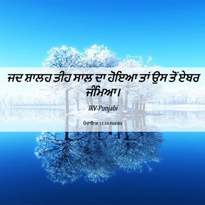 Picture 06 - ਪੈਦਾਇਸ਼ 11:14 PANIRV - ਜਦ ਸ਼ਾਲਹ ਤੀਹ ਸਾਲ ਦਾ - Bible Verse Picture