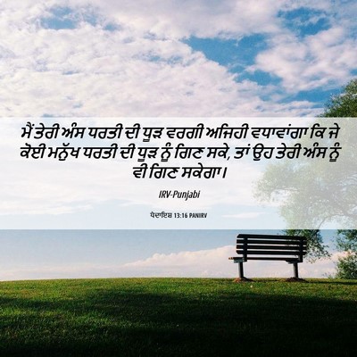 Picture 06 - ਪੈਦਾਇਸ਼ 13:16 PANIRV - ਮੈਂ ਤੇਰੀ ਅੰਸ ਧਰਤੀ - Bible Verse Picture
