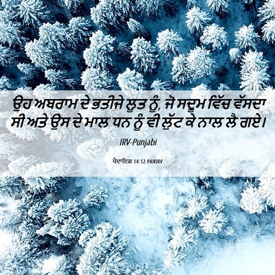 Picture 06 - ਪੈਦਾਇਸ਼ 14:12 PANIRV - ਉਹ ਅਬਰਾਮ ਦੇ ਭਤੀਜੇ - Bible Verse Picture