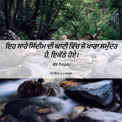 Picture 06 - ਪੈਦਾਇਸ਼ 14:3 PANIRV - ਇਹ ਸਾਰੇ ਸਿੱਦੀਮ ਦੀ - Bible Verse Picture