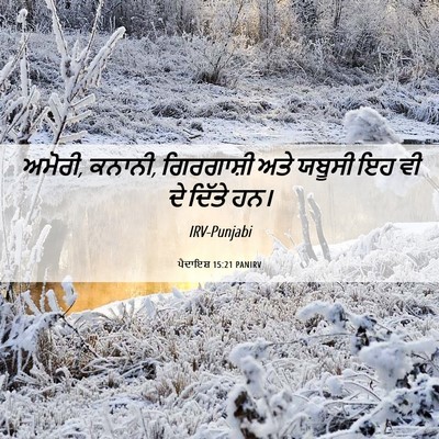 Picture 06 - ਪੈਦਾਇਸ਼ 15:21 PANIRV - ਅਮੋਰੀ, ਕਨਾਨੀ, - Bible Verse Picture