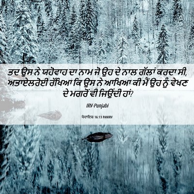 Picture 06 - ਪੈਦਾਇਸ਼ 16:13 PANIRV - ਤਦ ਉਸ ਨੇ ਯਹੋਵਾਹ ਦਾ - Bible Verse Picture
