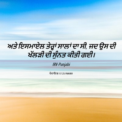 Picture 06 - ਪੈਦਾਇਸ਼ 17:25 PANIRV - ਅਤੇ ਇਸਮਾਏਲ - Bible Verse Picture