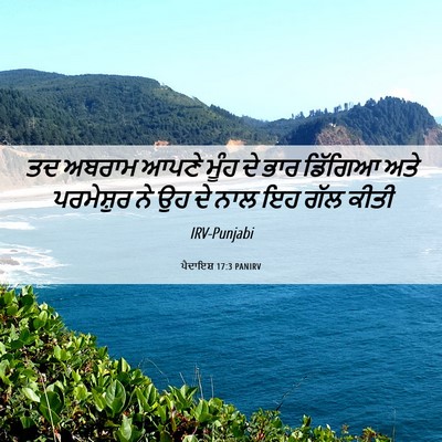 Picture 06 - ਪੈਦਾਇਸ਼ 17:3 PANIRV - ਤਦ ਅਬਰਾਮ ਆਪਣੇ ਮੂੰਹ - Bible Verse Picture