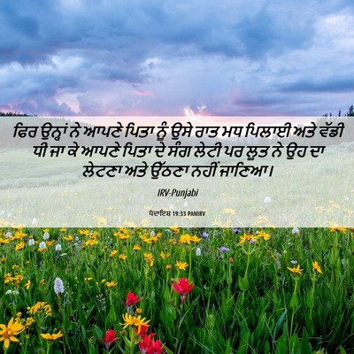 Picture 06 - ਪੈਦਾਇਸ਼ 19:33 PANIRV - ਫਿਰ ਉਨ੍ਹਾਂ ਨੇ ਆਪਣੇ - Bible Verse Picture