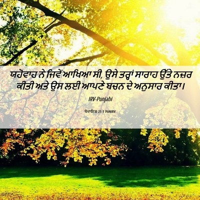 Picture 06 - ਪੈਦਾਇਸ਼ 21:1 PANIRV - ਯਹੋਵਾਹ ਨੇ ਜਿਵੇਂ - Bible Verse Picture