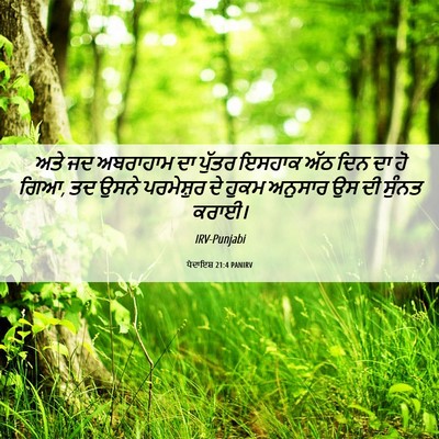 Picture 06 - ਪੈਦਾਇਸ਼ 21:4 PANIRV - ਅਤੇ ਜਦ ਅਬਰਾਹਾਮ ਦਾ - Bible Verse Picture