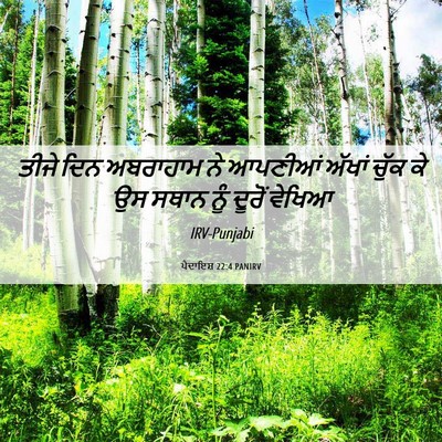 Picture 06 - ਪੈਦਾਇਸ਼ 22:4 PANIRV - ਤੀਜੇ ਦਿਨ ਅਬਰਾਹਾਮ - Bible Verse Picture