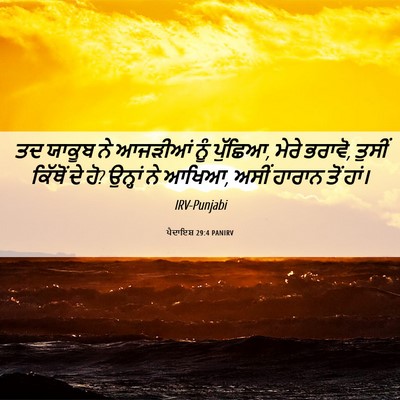 Picture 06 - ਪੈਦਾਇਸ਼ 29:4 PANIRV - ਤਦ ਯਾਕੂਬ ਨੇ ਆਜੜੀਆਂ - Bible Verse Picture