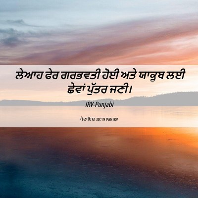 Picture 06 - ਪੈਦਾਇਸ਼ 30:19 PANIRV - ਲੇਆਹ ਫੇਰ ਗਰਭਵਤੀ - Bible Verse Picture