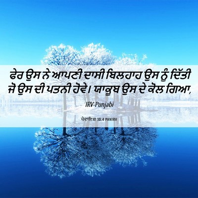Picture 06 - ਪੈਦਾਇਸ਼ 30:4 PANIRV - ਫੇਰ ਉਸ ਨੇ ਆਪਣੀ ਦਾਸੀ - Bible Verse Picture