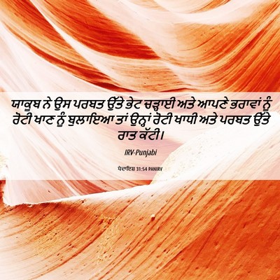 Picture 06 - ਪੈਦਾਇਸ਼ 31:54 PANIRV - ਯਾਕੂਬ ਨੇ ਉਸ ਪਰਬਤ - Bible Verse Picture