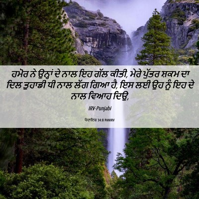 Picture 06 - ਪੈਦਾਇਸ਼ 34:8 PANIRV - ਹਮੋਰ ਨੇ ਉਨ੍ਹਾਂ ਦੇ - Bible Verse Picture