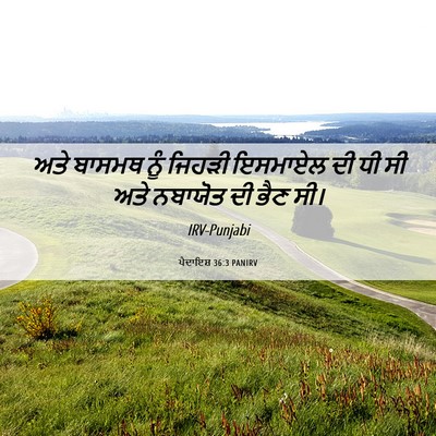 Picture 06 - ਪੈਦਾਇਸ਼ 36:3 PANIRV - ਅਤੇ ਬਾਸਮਥ ਨੂੰ - Bible Verse Picture