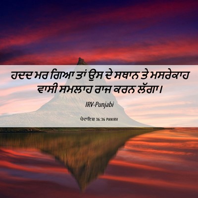 Picture 06 - ਪੈਦਾਇਸ਼ 36:36 PANIRV - ਹਦਦ ਮਰ ਗਿਆ ਤਾਂ ਉਸ - Bible Verse Picture